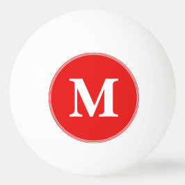 Custom Red White Monogrammed Table Tennis Beer Tischtennisball
