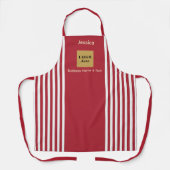 Custom Red & White Strip Schürze (Vorderseite)