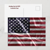 Custom Red White Strips Starry Blue American Flag Postkarte (Vorne/Hinten)