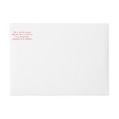 Custom Red White Text Weihnachtsaufkleber (Vorderseite)