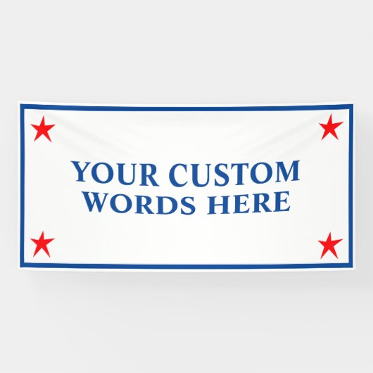 Custom Red White und Blue Banner (Horizontal)