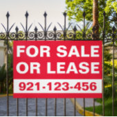 Custom Red White zum Verkauf oder Leasing von Real Banner