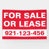 Custom Red White zum Verkauf oder Leasing von Real Banner (Horizontal)