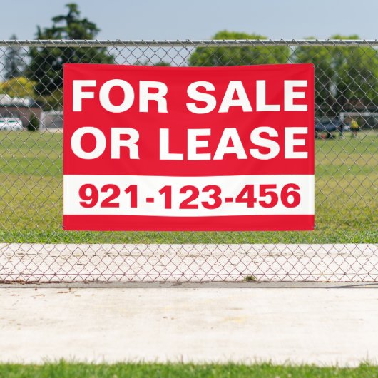 Custom Red White zum Verkauf oder Leasing von Real Banner (Insitu)