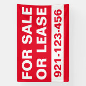 Custom Red White zum Verkauf oder Leasing von Real Banner (Vertikal)