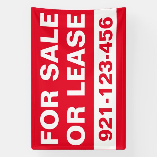 Custom Red White zum Verkauf oder Leasing von Real Banner (Vertikal)