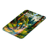Custom Redwood Family Cycling Van Gogh Colorful Magnet (Linke Seite)