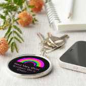 CUSTOM-Regenbogen auf einer Kette Schlüsselanhänger (Seite)