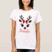 Custom Reindeer Christmas | Feiertag T-Shirt (Vorderseite)