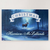 Custom Reindeer Winter Wonderland Holiday Puzzle (Horizontal)