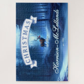 Custom Reindeer Winter Wonderland Holiday Puzzle (Vertikal)