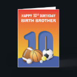 Custom Relation Birth Brother Boy 10. Geburtstag S Karte<br><div class="desc">Schlag einen Gruß zu Hause an einen Jungen,  den du weißt,  wer gleich zehn wird. Holen Sie sich diese Karte fertig,  damit Sie,  wenn der Tag der Feier kommt,  mehr als bereit sein werden,  ihm einen glücklichen 10. Geburtstag zu begrüßen.</div>