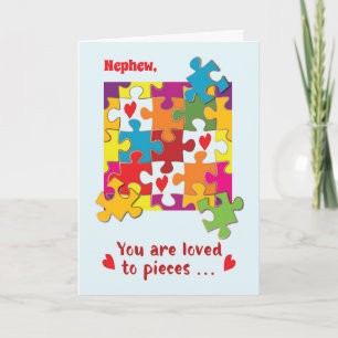 Custom Relation Birthday Puzzle Liebe to Pieces Karte