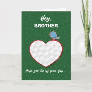 Custom Relation Golf Sports Heart Valentine Karte