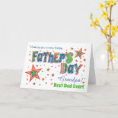 Custom Relation Vatertag mit Sternen und Herzen Karte (Gelbe Blume)