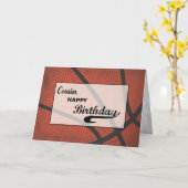 Custom Relationation Cousin Basketball Geburtstag Karte (Gelbe Blume)