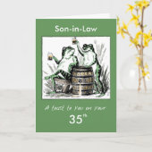 Custom Relationship, Age, Son-in-Law 35th Birthday Karte (Gelbe Blume)