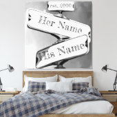 Custom Relationship Street Sign Leinwanddruck (Insitu (Schlafzimmer))