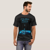 Custom Religious Ministry Blue Black Water T-Shirt (Vorne ganz)