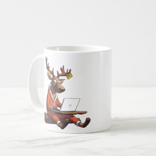 Custom Remote Work Coffee Tasse - Wifi Life Art (Vorderseite Links)