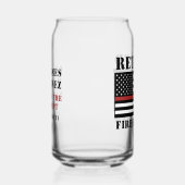 Custom Remüde Firefighter Thin Red Line Dosenglas (Rechts)