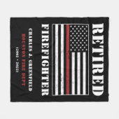 Custom Remüde Firefighter Thin Red Line Geschenk Fleecedecke (Vorderseite (Horizontal))