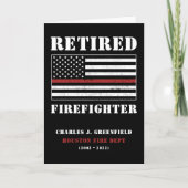 Custom Remüde Firefighter Thin Red Line Geschenk Karte (Vorderseite)