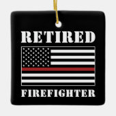 Custom Remüde Firefighter Thin Red Line Geschenk Keramikornament (Vorderseite)