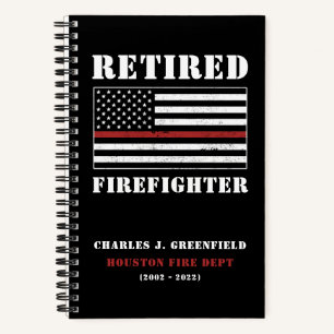 Custom Remüde Firefighter Thin Red Line Geschenk Notizblock