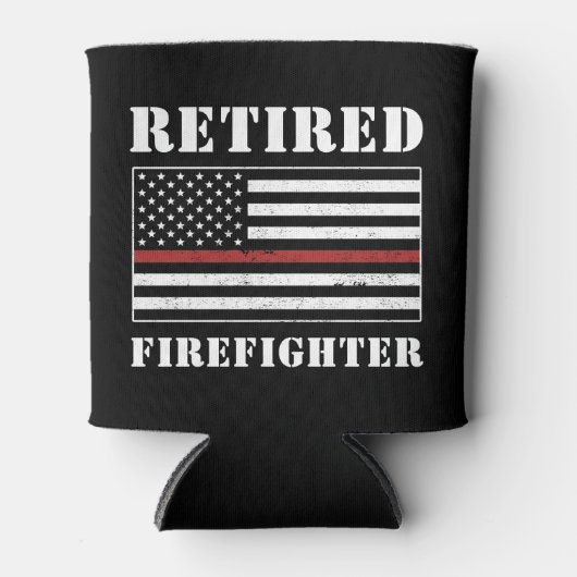 Custom Remüde Firefighter Thin Red Line Geschenke Dosenkühler (Vorderseite)