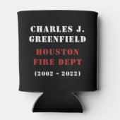 Custom Remüde Firefighter Thin Red Line Geschenke Dosenkühler (Rückseite)