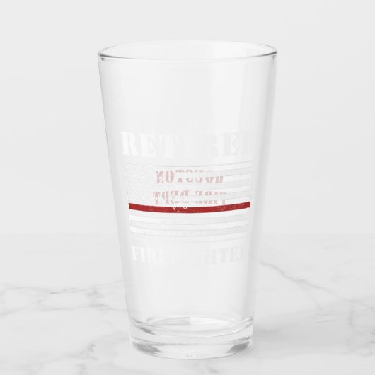 Custom Remüde Firefighter Thin Red Line Geschenke Glas (Vorderseite)