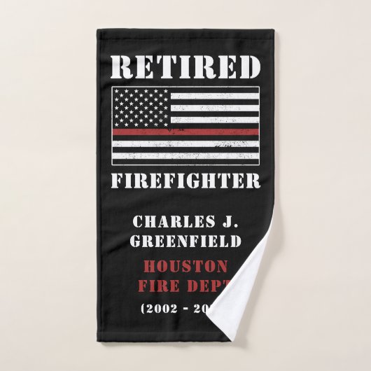 Custom Remüde Firefighter Thin Red Line Geschenke Handtuch (Handtuch)