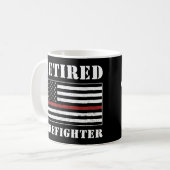 Custom Remüde Firefighter Thin Red Line Geschenke Kaffeetasse (Vorderseite Links)