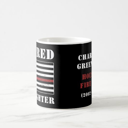 Custom Remüde Firefighter Thin Red Line Geschenke Kaffeetasse (Mittel)