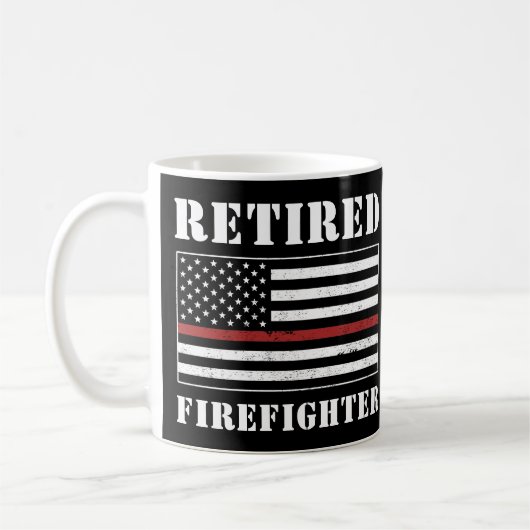 Custom Remüde Firefighter Thin Red Line Geschenke Kaffeetasse (Links)