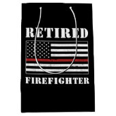 Custom Remüde Firefighter Thin Red Line Mittlere Geschenktüte (Vorderseite)