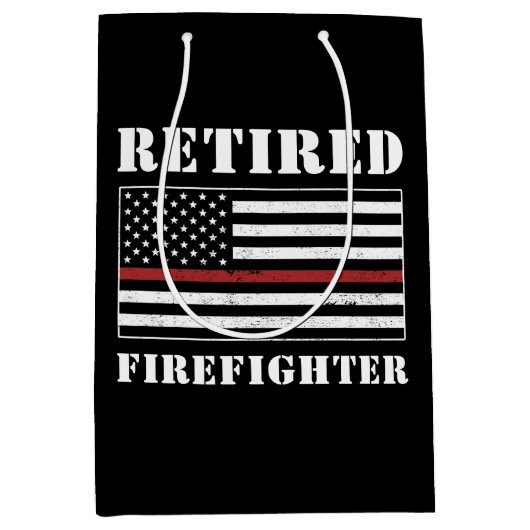 Custom Remüde Firefighter Thin Red Line Mittlere Geschenktüte (Vorderseite)