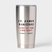 Custom Remüde Firefighter Thin Red Line Thermobecher (Rückseite)