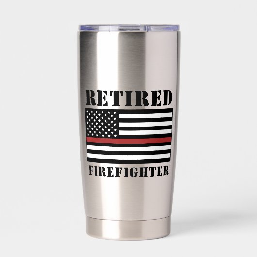 Custom Remüde Firefighter Thin Red Line Thermobecher (Vorderseite)