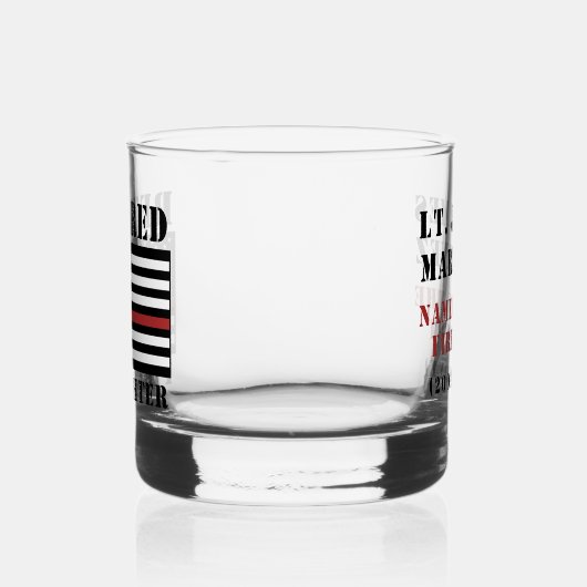 Custom Remüde Firefighter Thin Red Line Whiskyglas (Links)
