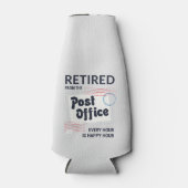 Custom Remüde Postarbeiter Mailman Retirement Flaschenkühler (Vorderseite)