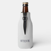 Custom Remüde Postarbeiter Mailman Retirement Flaschenkühler (Flasche Rückseite)