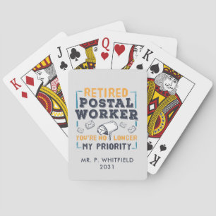 Custom Remüde Postarbeiter Mailman Retirement Spielkarten