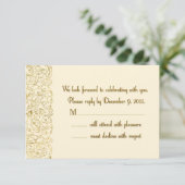 Custom Reply Shelley RSVP Karte (Stehend Vorderseite)