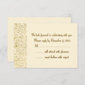 Custom Reply Shelley RSVP Karte (Vorne/Hinten)