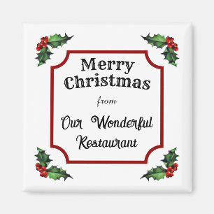 Custom Restaurant Frohe Weihnachten Magnet