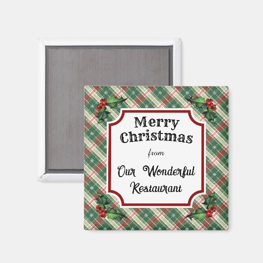 Custom Restaurant Kariert Magnet (Vorderseite/Rückseite)