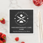 Custom Restaurant oder Café oder Diner Black Serviette (Beispiel)