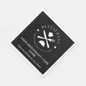 Custom Restaurant oder Café oder Diner Black Serviette (Ecke)
